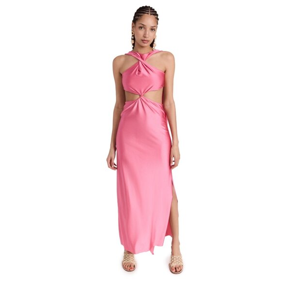 Baobab Ribera Cut-Out Maxi Dress Flamingo Size XS - Picture 2 of 13